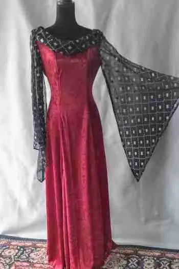 Burgundy Velvet Gown