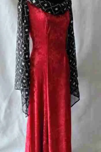 Burgundy Velvet Gown