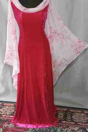 Bright Pink Velvet Gown