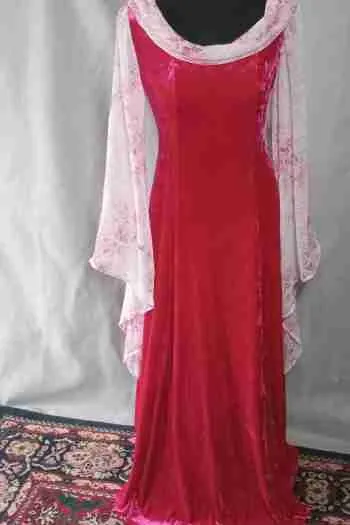 Bright Pink Velvet Gown