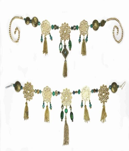 Green & Gold Crystal Belt