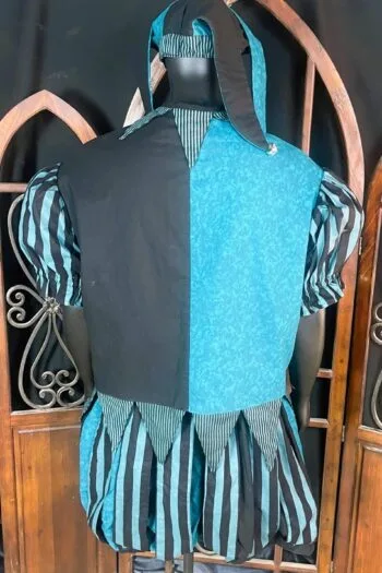 Teal/Black Jester Costume