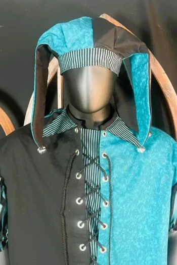 Teal/Black Jester Costume